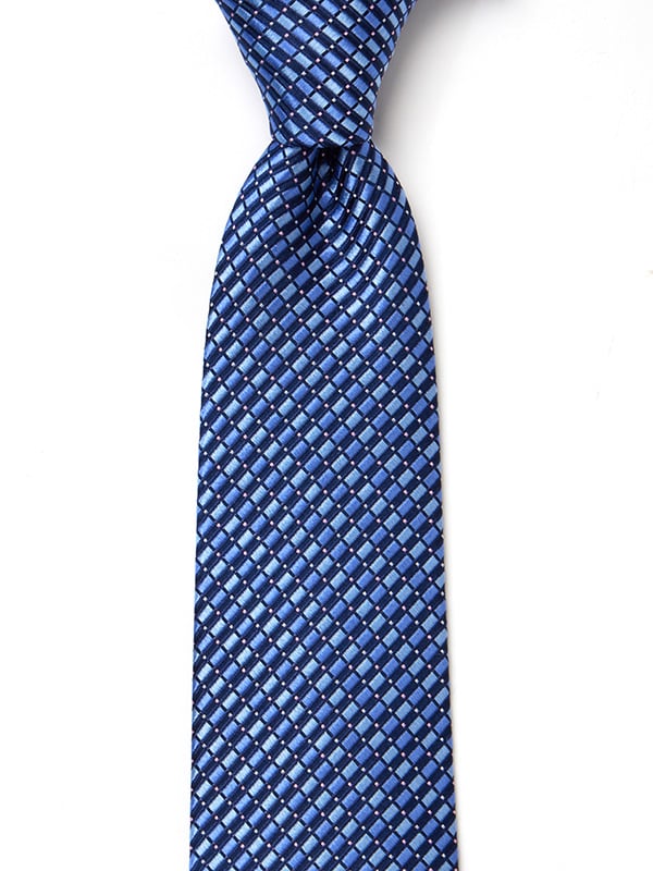 Campania Structure Medium Blue Silk Tie