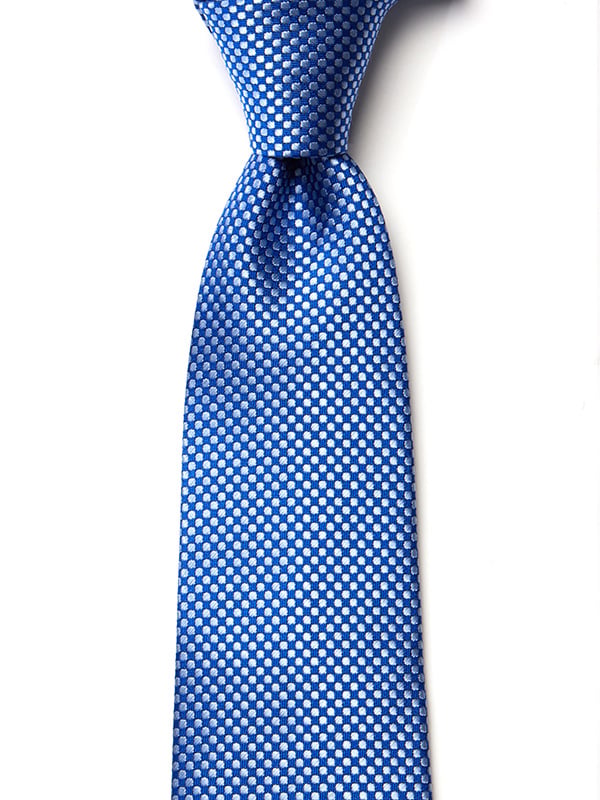 Campania Structure Medium Blue Silk Tie
