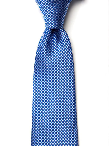 Campania Structure Medium Blue Silk Tie
