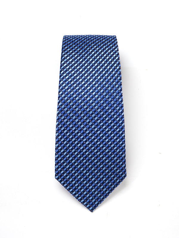 Campania Structure Medium Blue Silk Tie