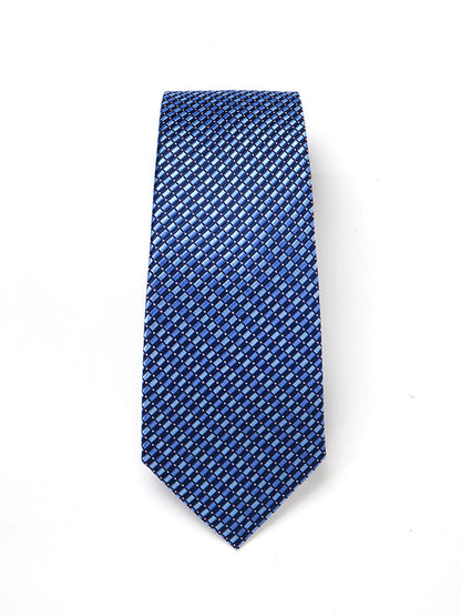 Campania Structure Medium Blue Silk Tie
