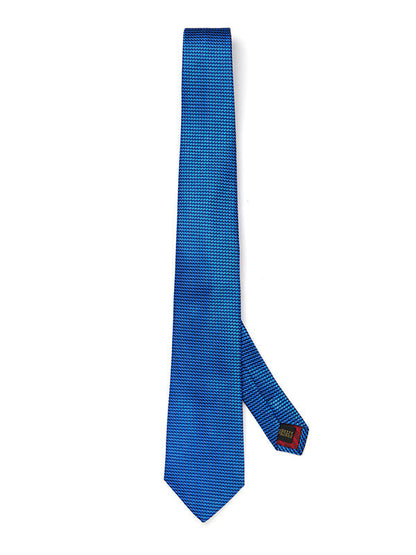 Campania Structure Medium Blue Silk Tie