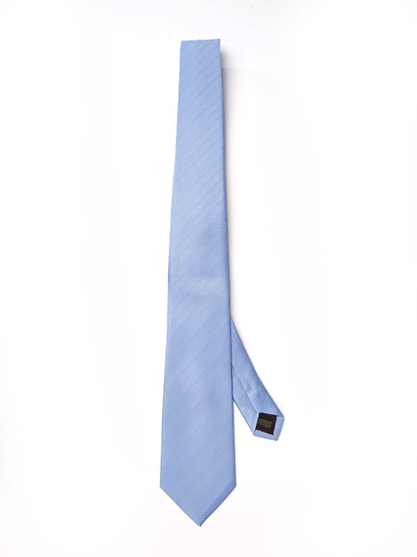 Campania Structure Medium Blue Silk Tie