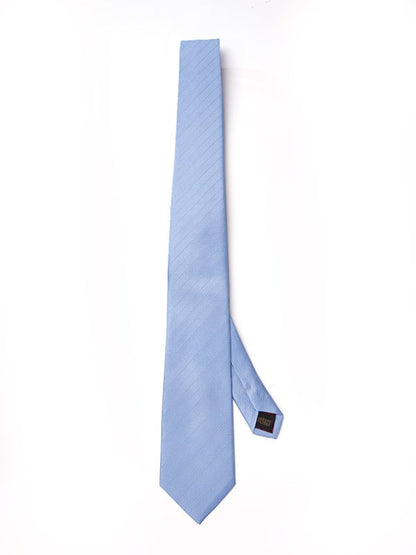 Campania Structure Medium Blue Silk Tie