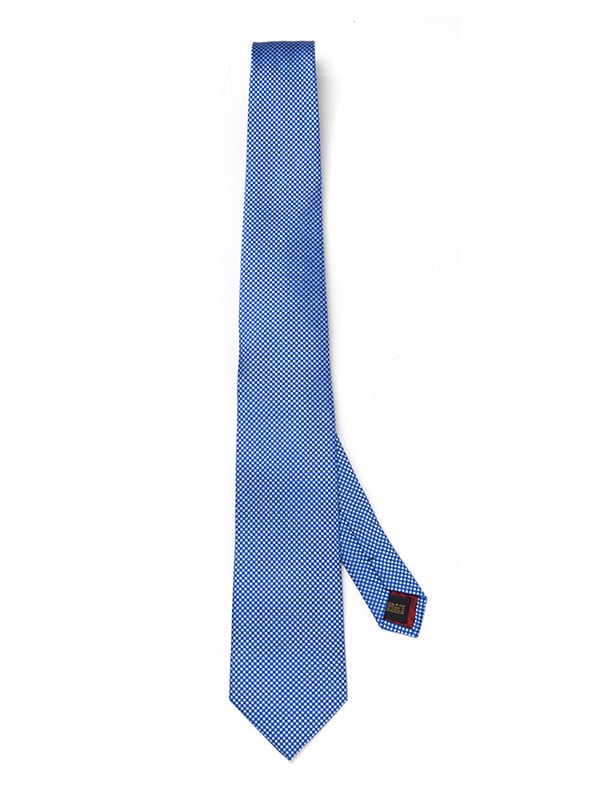 Campania Structure Medium Blue Silk Tie