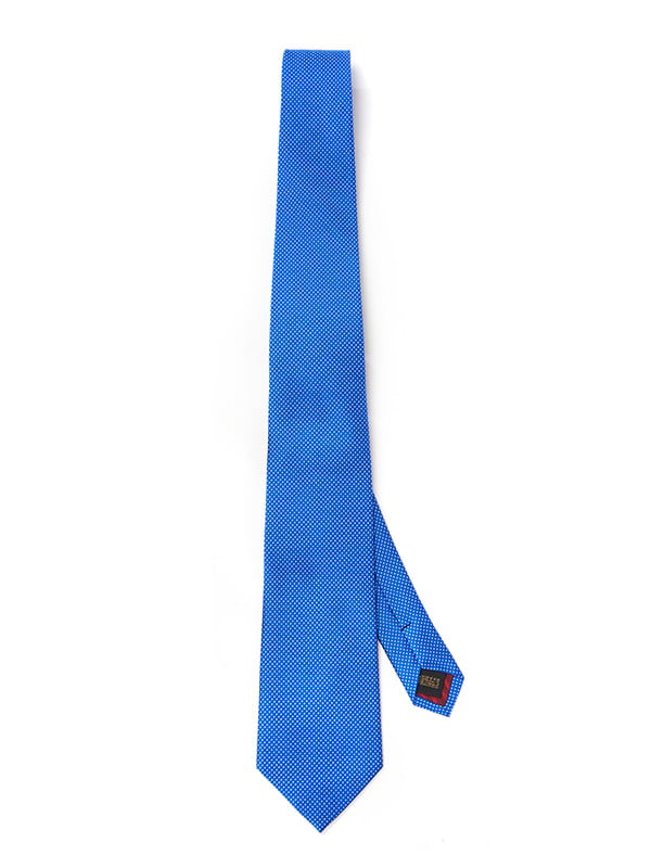Campania Structure Medium Blue Silk Tie