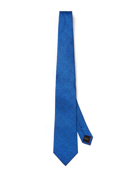 Campania Structure Medium Blue Silk Tie