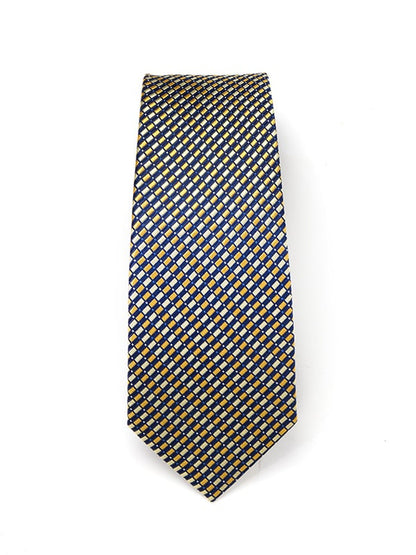 Campania Structure Medium Gold Silk Tie