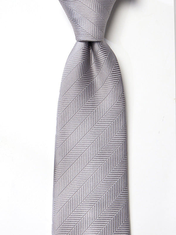 Campania Structure Medium Grey Silk Tie
