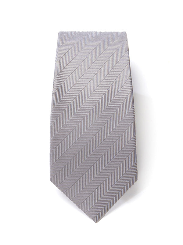Campania Structure Medium Grey Silk Tie