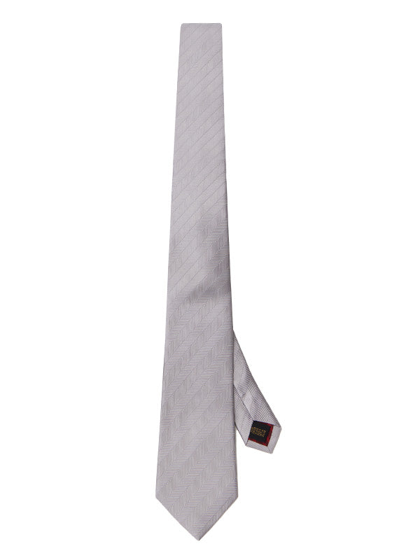 Campania Structure Medium Grey Silk Tie