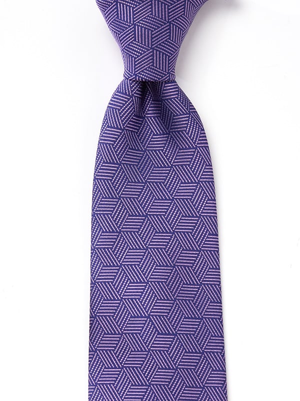 Campania Structure Medium Lilac Silk Tie