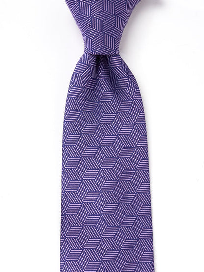 Campania Structure Medium Lilac Silk Tie