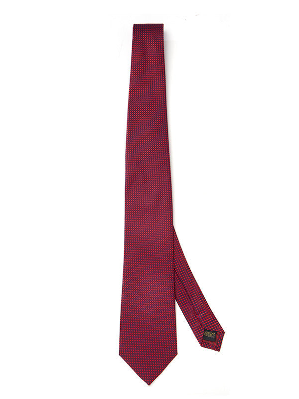 Campania Structure Medium Maroon Silk Tie