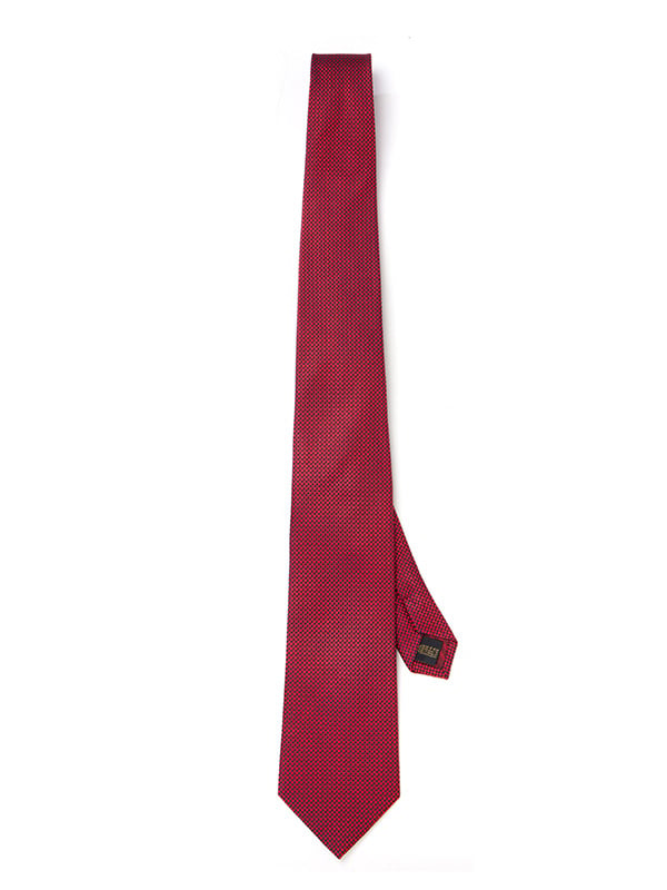 Campania Structure Medium Maroon Silk Tie