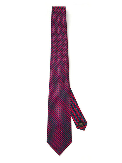 Campania Structure Medium Maroon Silk Tie