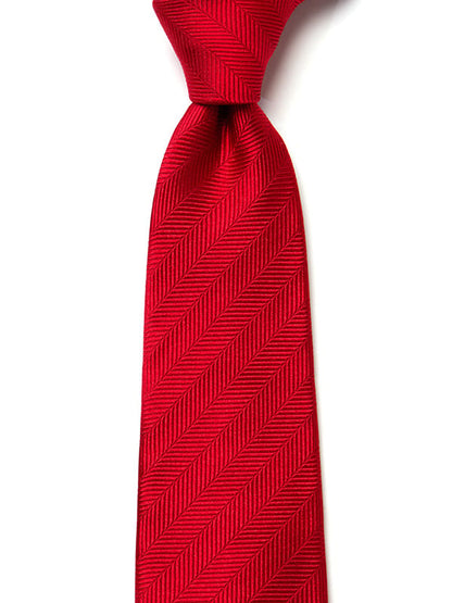 Campania Structure Medium Red Silk Tie