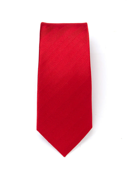 Campania Structure Medium Red Silk Tie