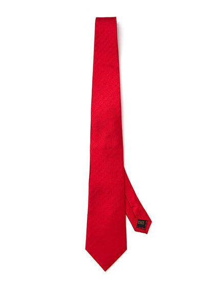Campania Structure Medium Red Silk Tie