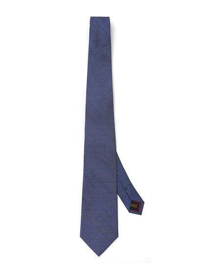 Campania Structure Navy Silk Tie