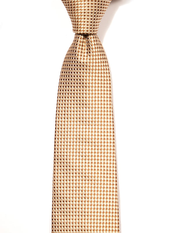Campania Structure Solid Dark Beige Silk Tie