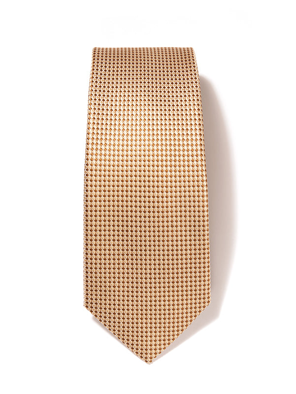 Campania Structure Solid Dark Beige Silk Tie