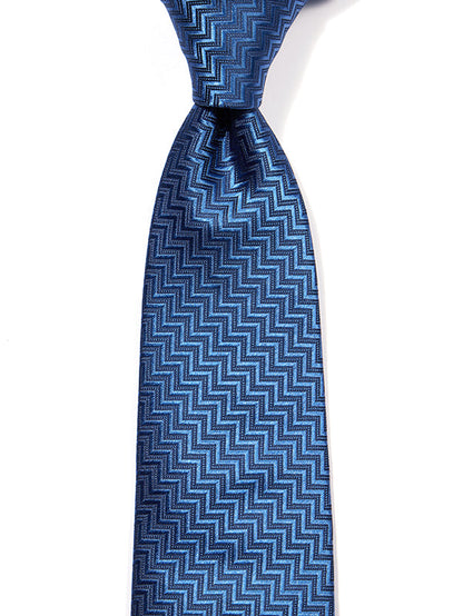 Campania Structure Solid Dark Blue Silk Tie