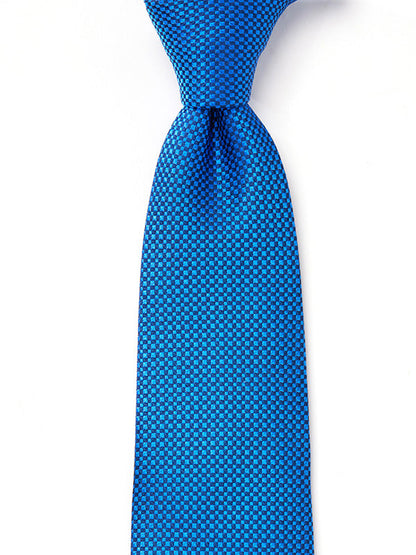 Campania Structure Solid Dark Blue Silk Tie