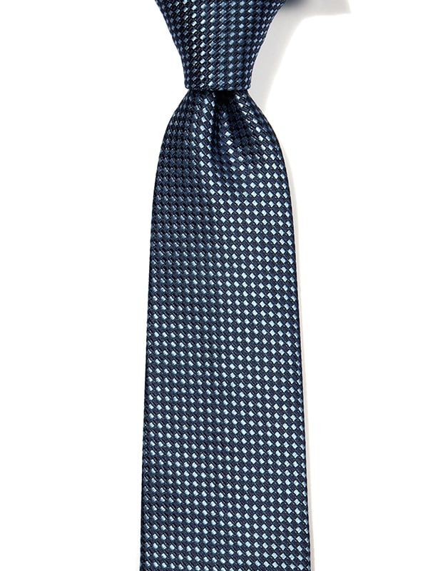 Campania Structure Solid Dark Blue Silk Tie