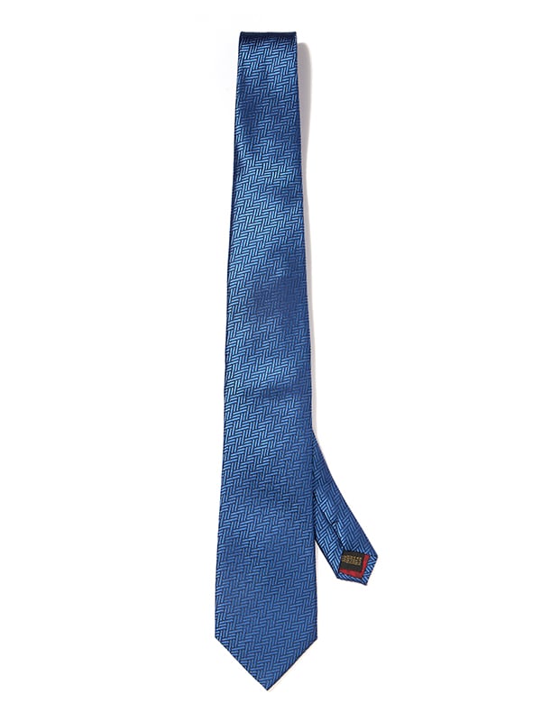 Campania Structure Solid Dark Blue Silk Tie