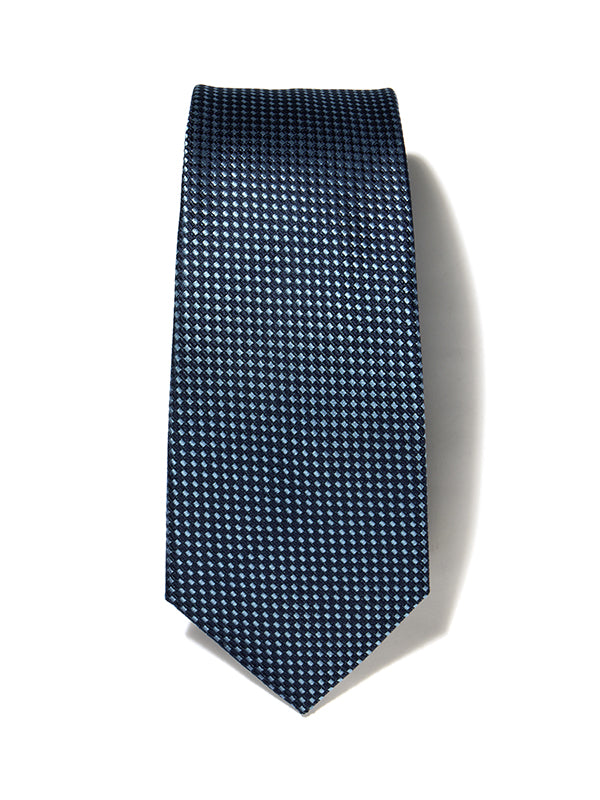 Campania Structure Solid Dark Blue Silk Tie