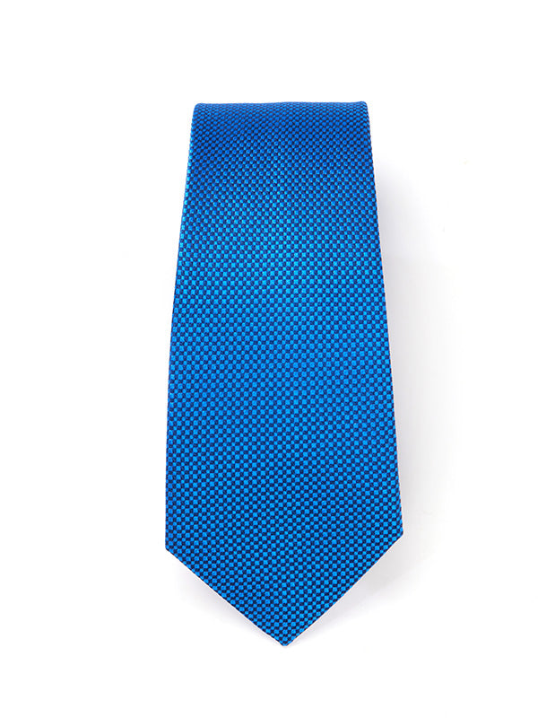 Campania Structure Solid Dark Blue Silk Tie