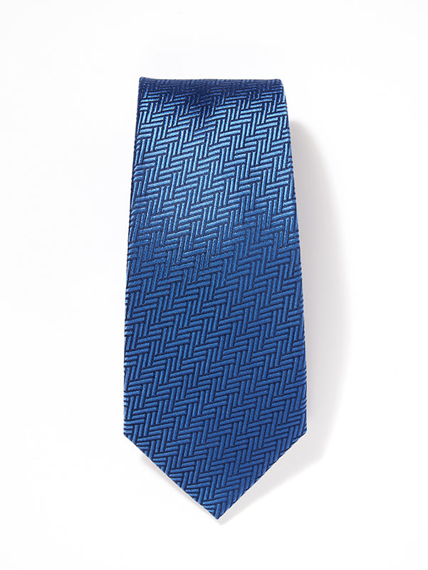 Campania Structure Solid Dark Blue Silk Tie