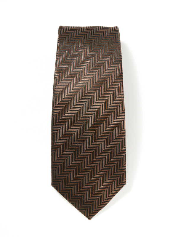 Campania Structure Solid Dark Brown Silk Tie