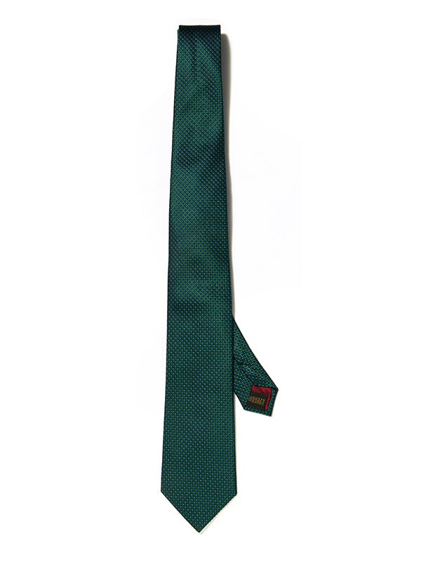 Campania Structure Solid Dark Green Silk Tie