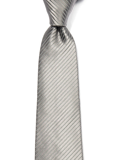 Campania Structure Solid Dark Grey Silk Tie