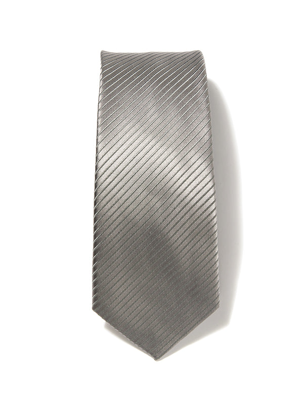 Campania Structure Solid Dark Grey Silk Tie