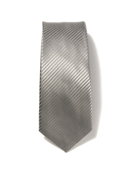 Campania Structure Solid Dark Grey Silk Tie