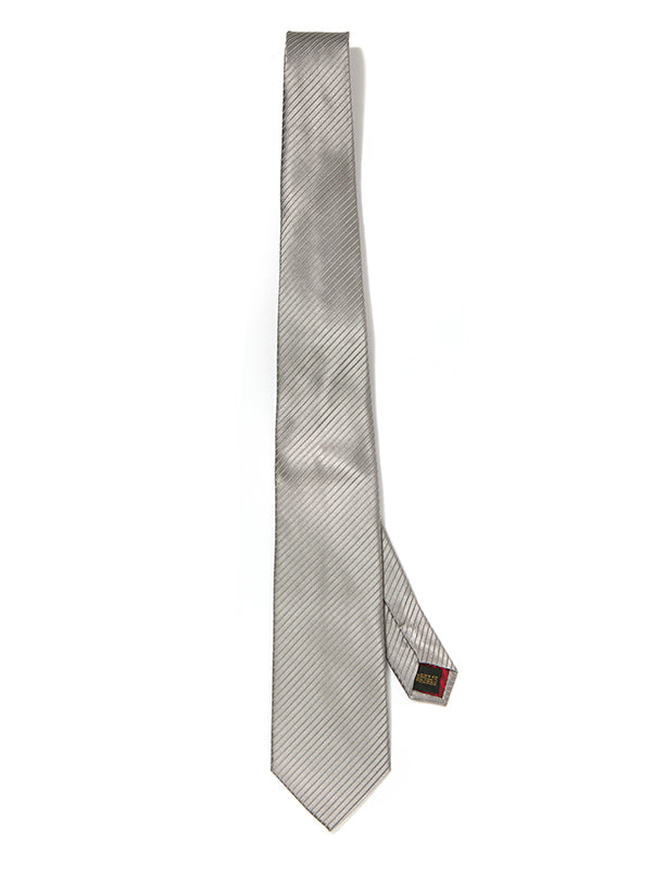 Campania Structure Solid Dark Grey Silk Tie