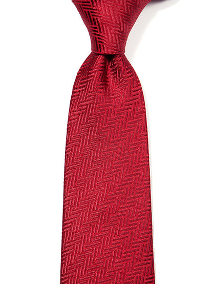 Campania Structure Solid Dark Red Silk Tie