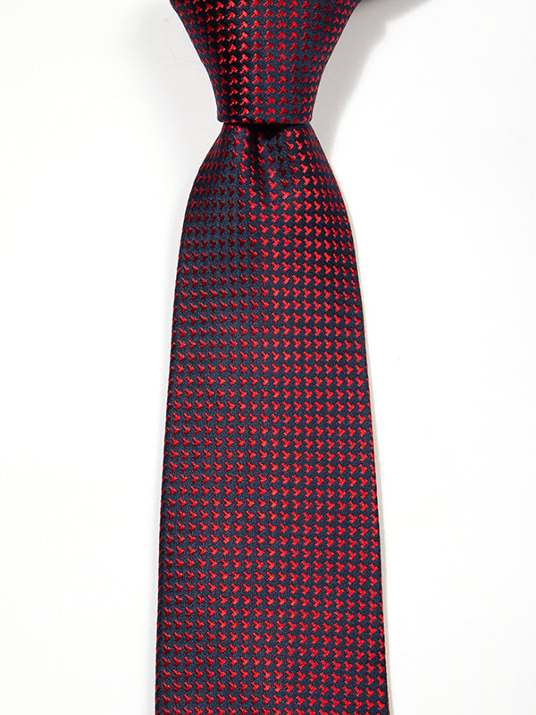 Campania Structure Solid Dark Red Silk Tie