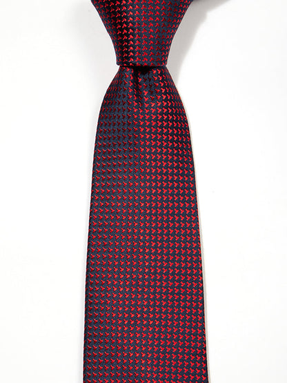 Campania Structure Solid Dark Red Silk Tie