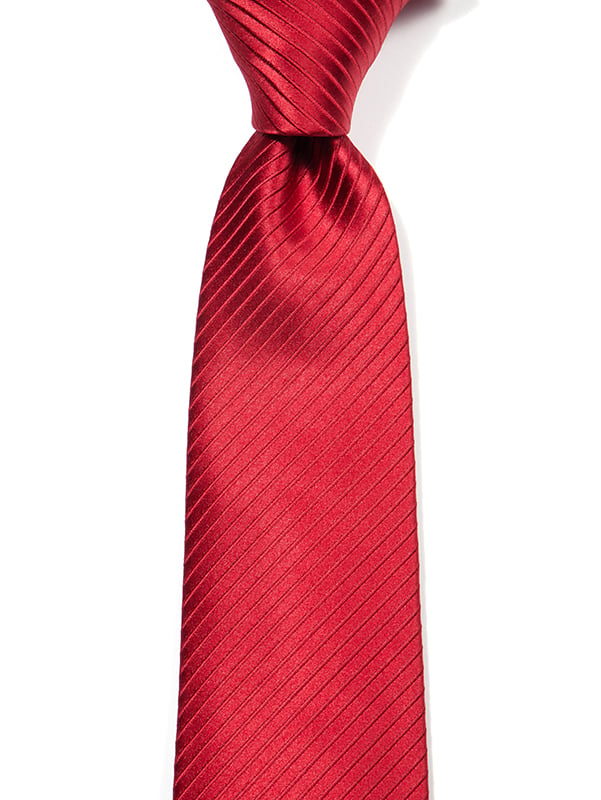 Campania Structure Solid Dark Red Silk Tie