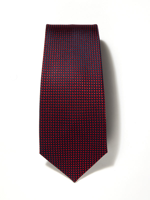 Campania Structure Solid Dark Red Silk Tie