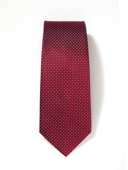 Campania Structure Solid Dark Red Silk Tie