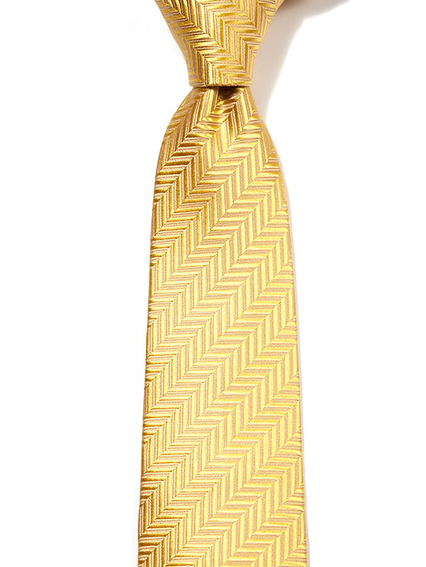 Campania Structure Solid Light Gold Silk Tie