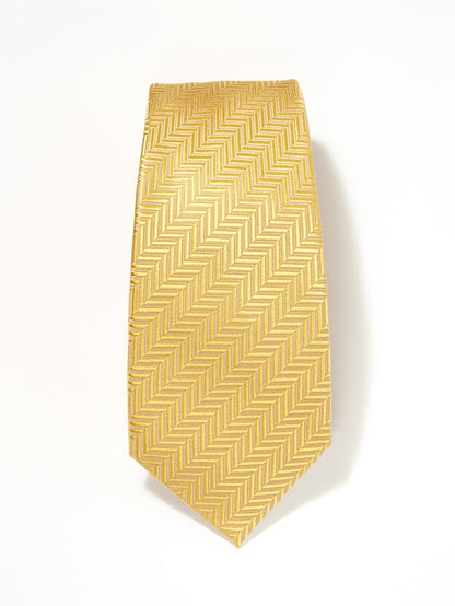 Campania Structure Solid Light Gold Silk Tie