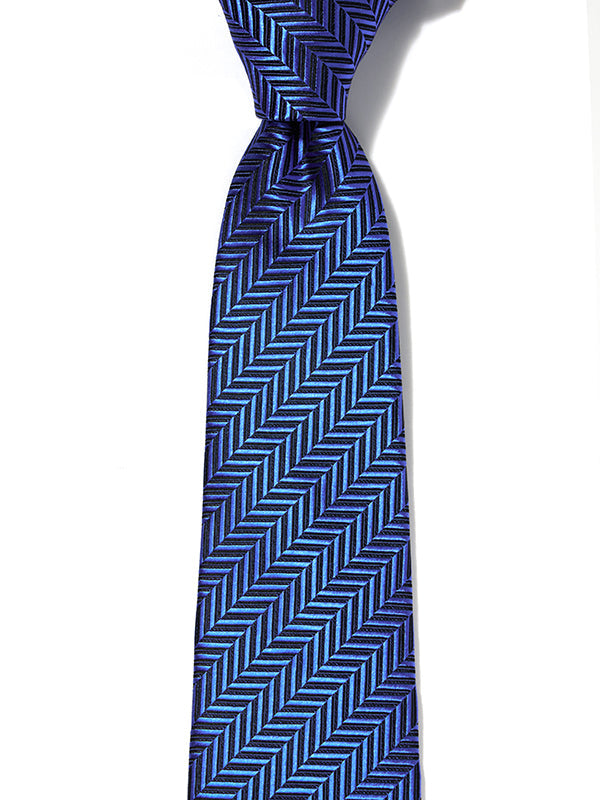 Campania Structure Solid Medium Blue Silk Tie
