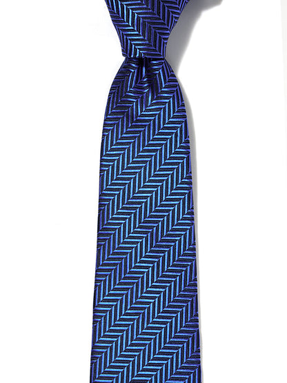 Campania Structure Solid Medium Blue Silk Tie