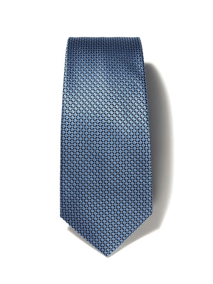 Campania Structure Solid Medium Blue Silk Tie